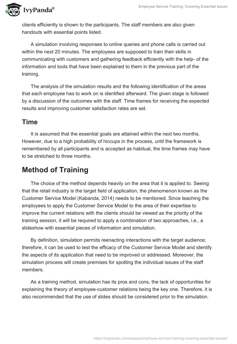 Employee Service Training: Covering Essential Issues. Page 3