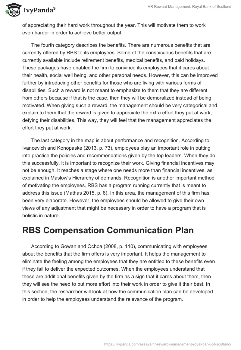 HR Reward Management: Royal Bank of Scotland. Page 3