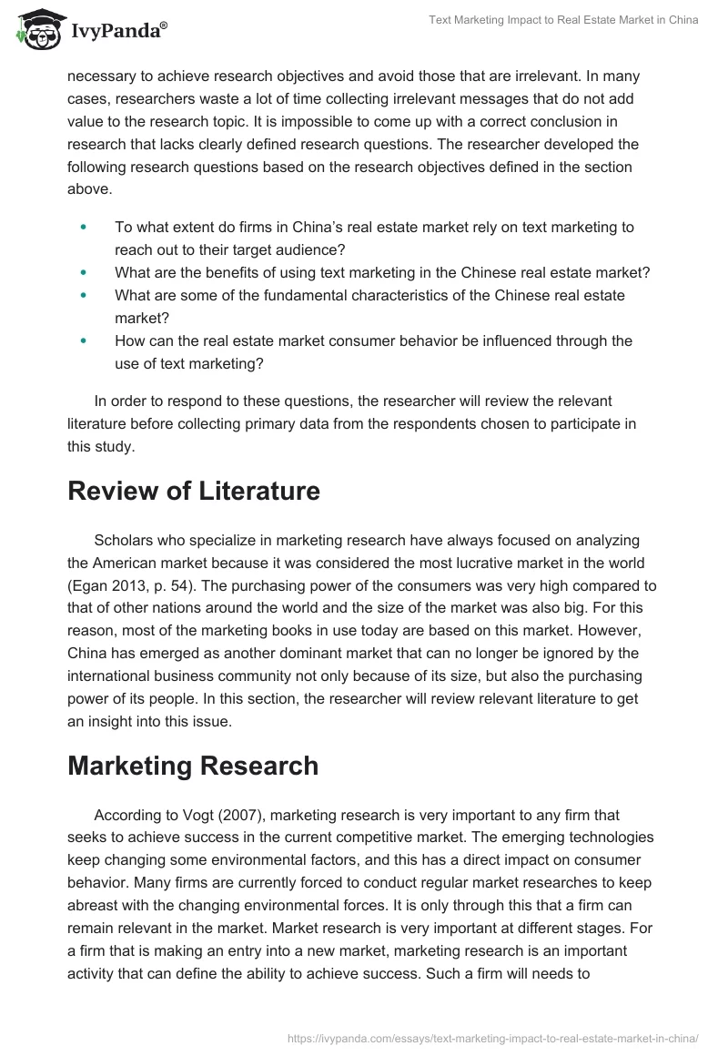 Text Marketing Impact to Real Estate Market in China. Page 3