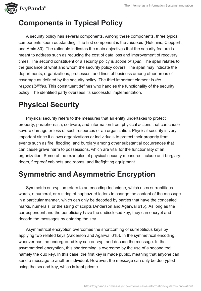 The Internet as a Information Systems Innovation. Page 3