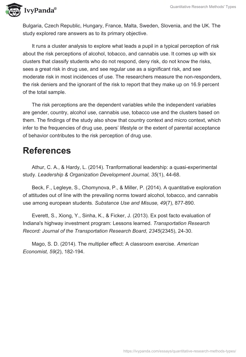 Quantitative Research Methods' Types. Page 4
