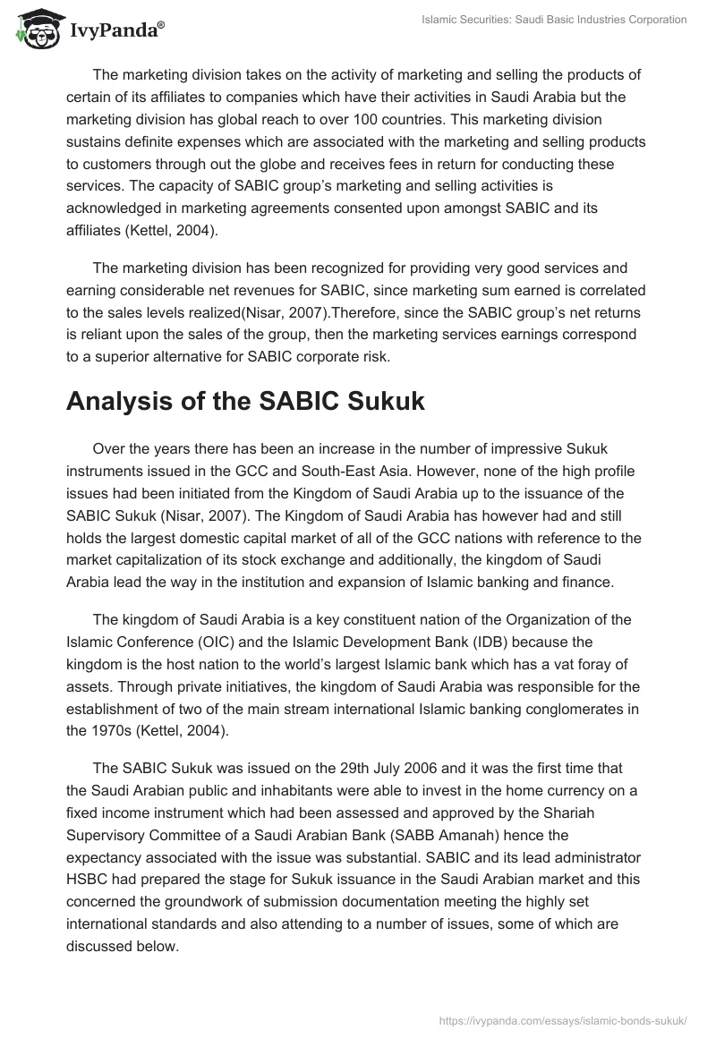 Islamic Securities: Saudi Basic Industries Corporation. Page 3