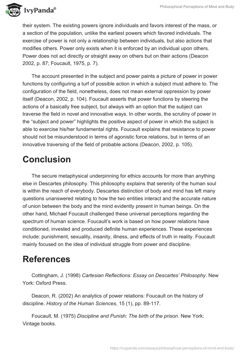 Philosophical Perceptions of Mind and Body. Page 3