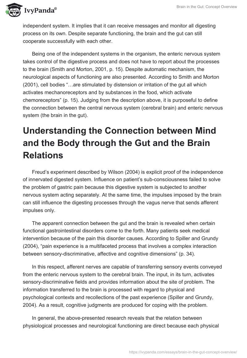 "Brain in the Gut": Concept Overview. Page 2