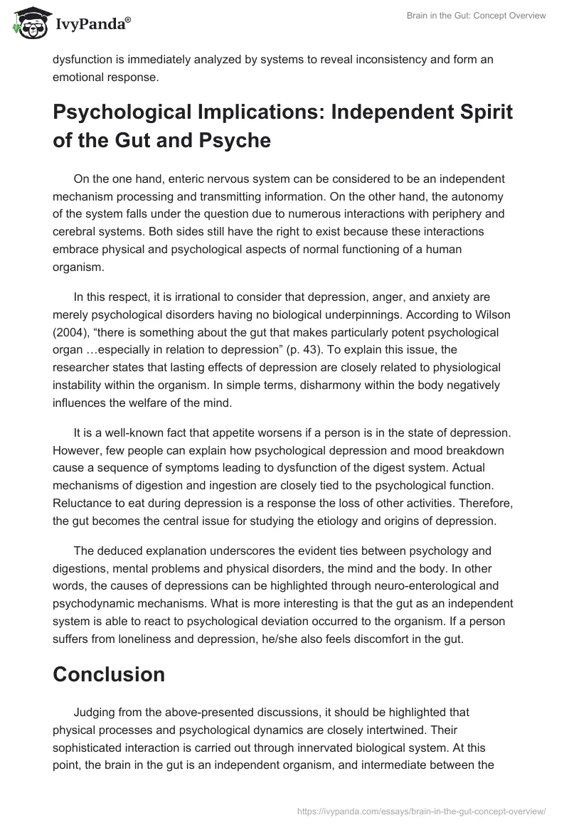 "Brain in the Gut": Concept Overview. Page 3