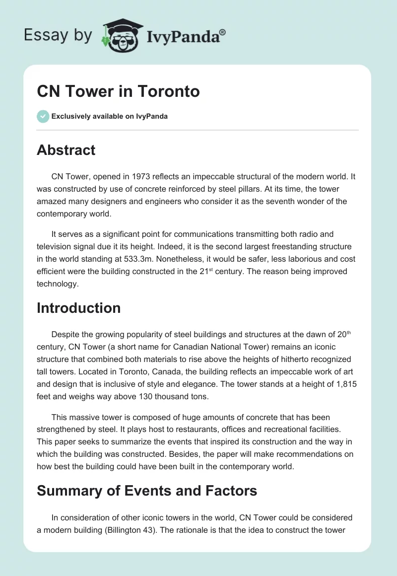 CN Tower in Toronto. Page 1