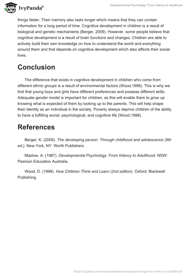 Developmental Psychology: From Infancy to Adulthood. Page 3