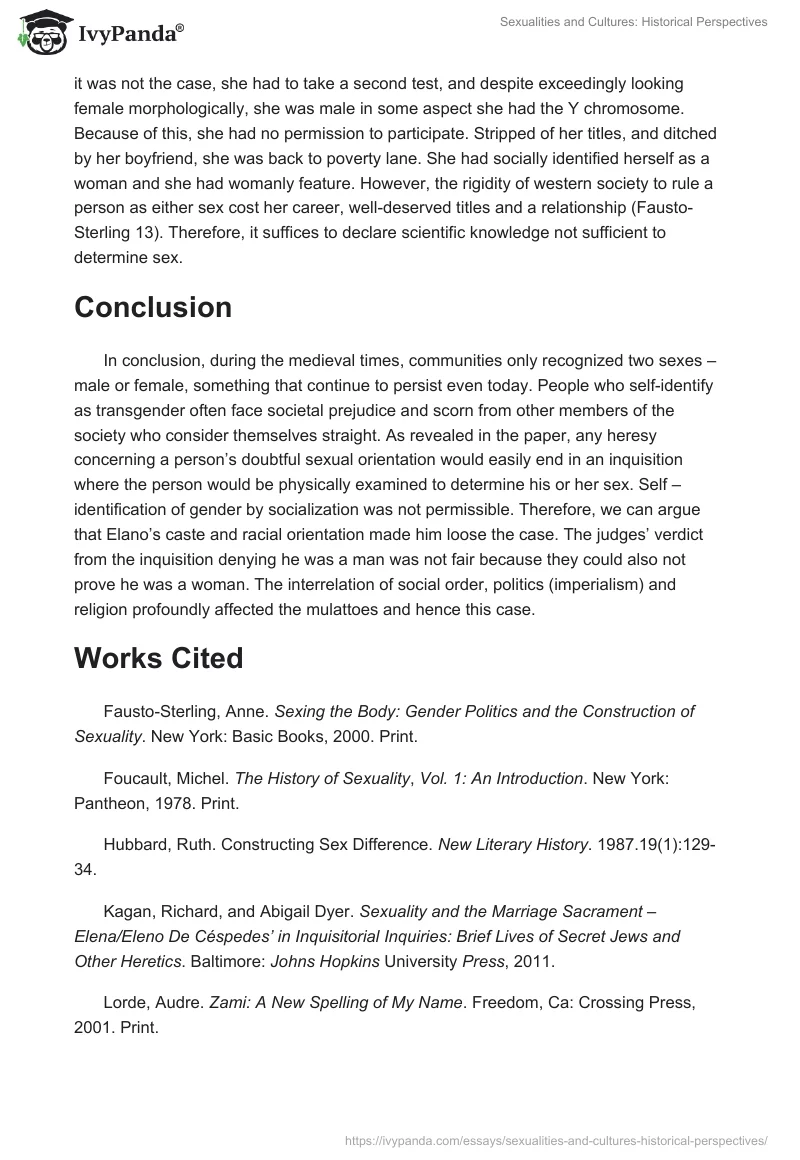 Sexualities and Cultures: Historical Perspectives. Page 4
