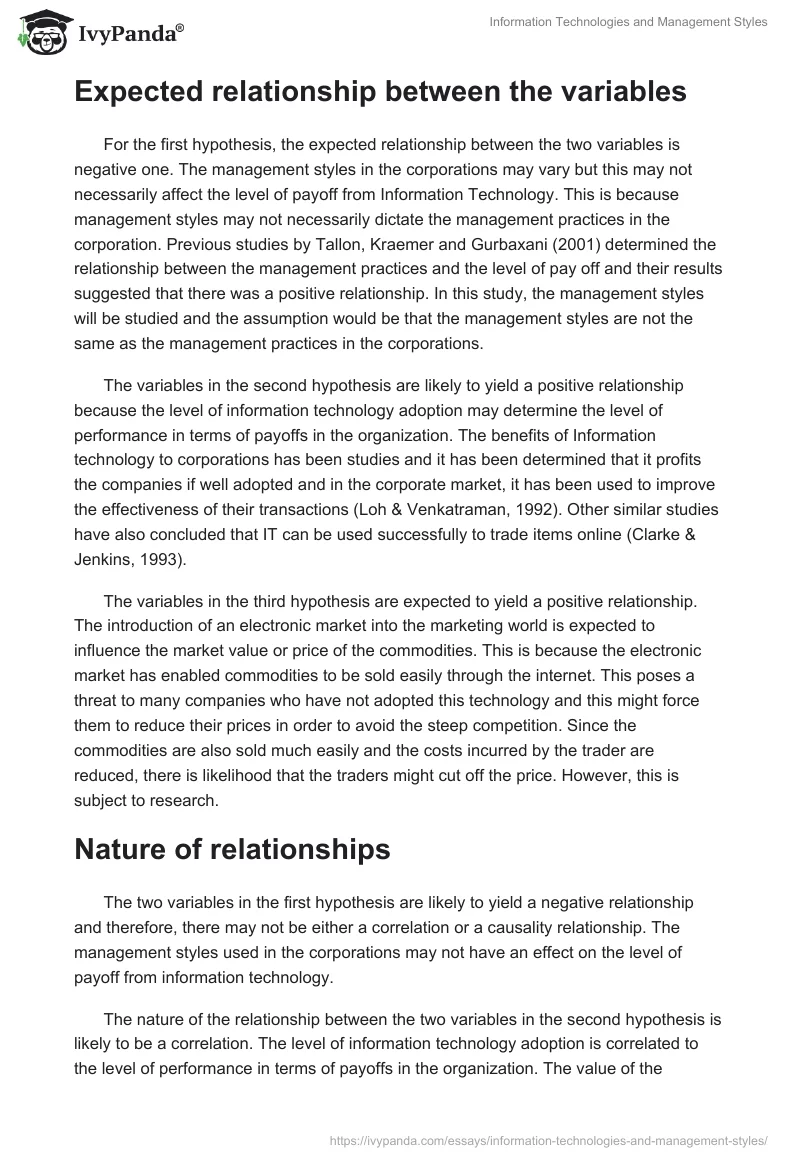 Information Technologies and Management Styles. Page 3
