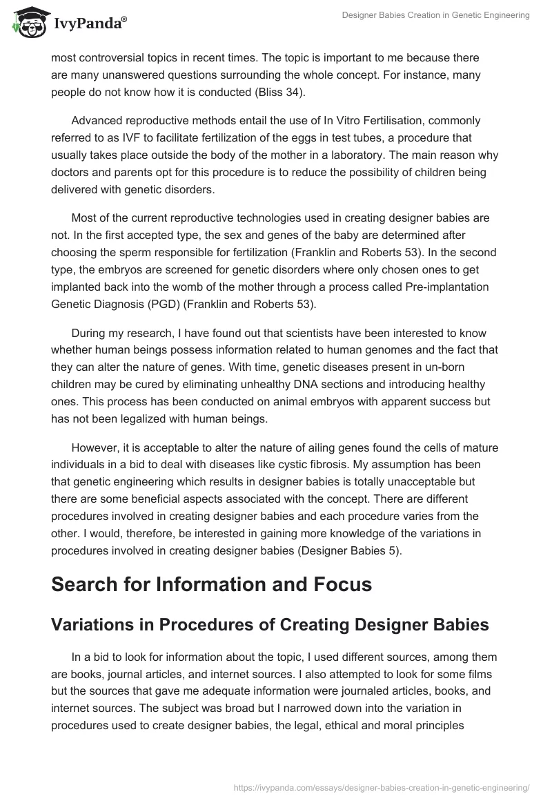 Designer Babies Creation in Genetic Engineering. Page 2