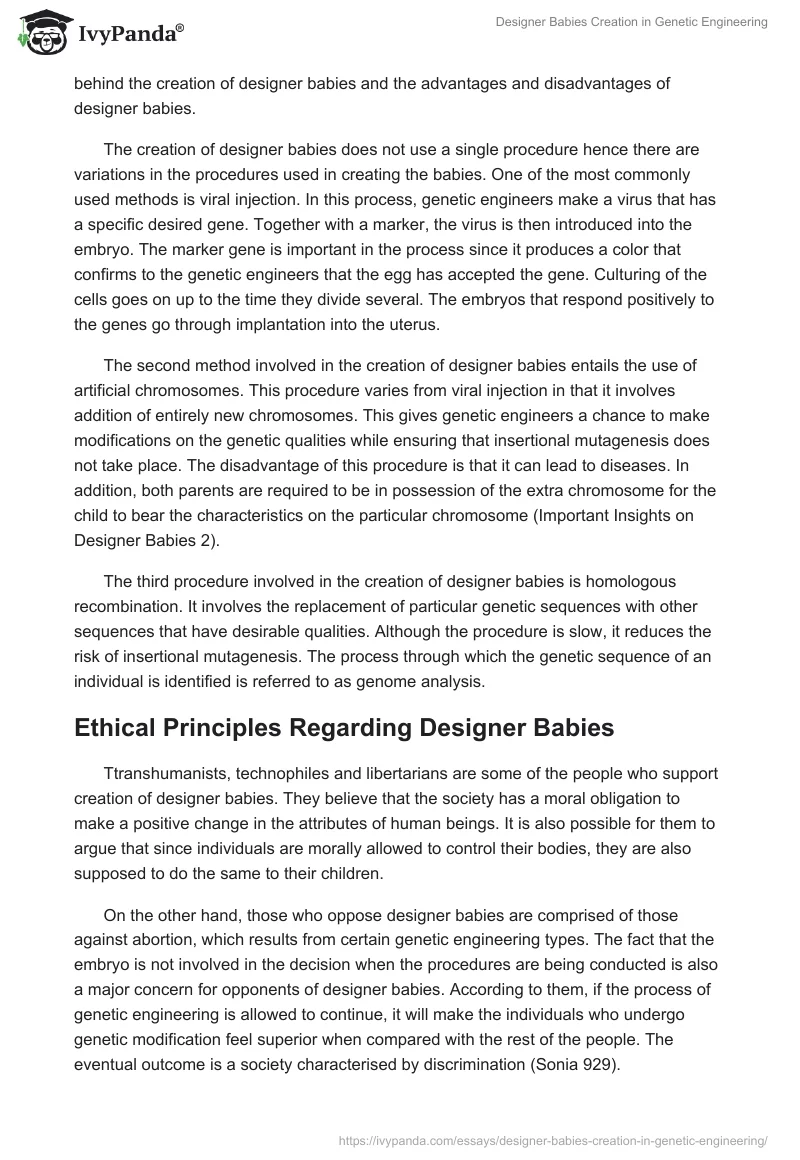 Designer Babies Creation in Genetic Engineering. Page 3
