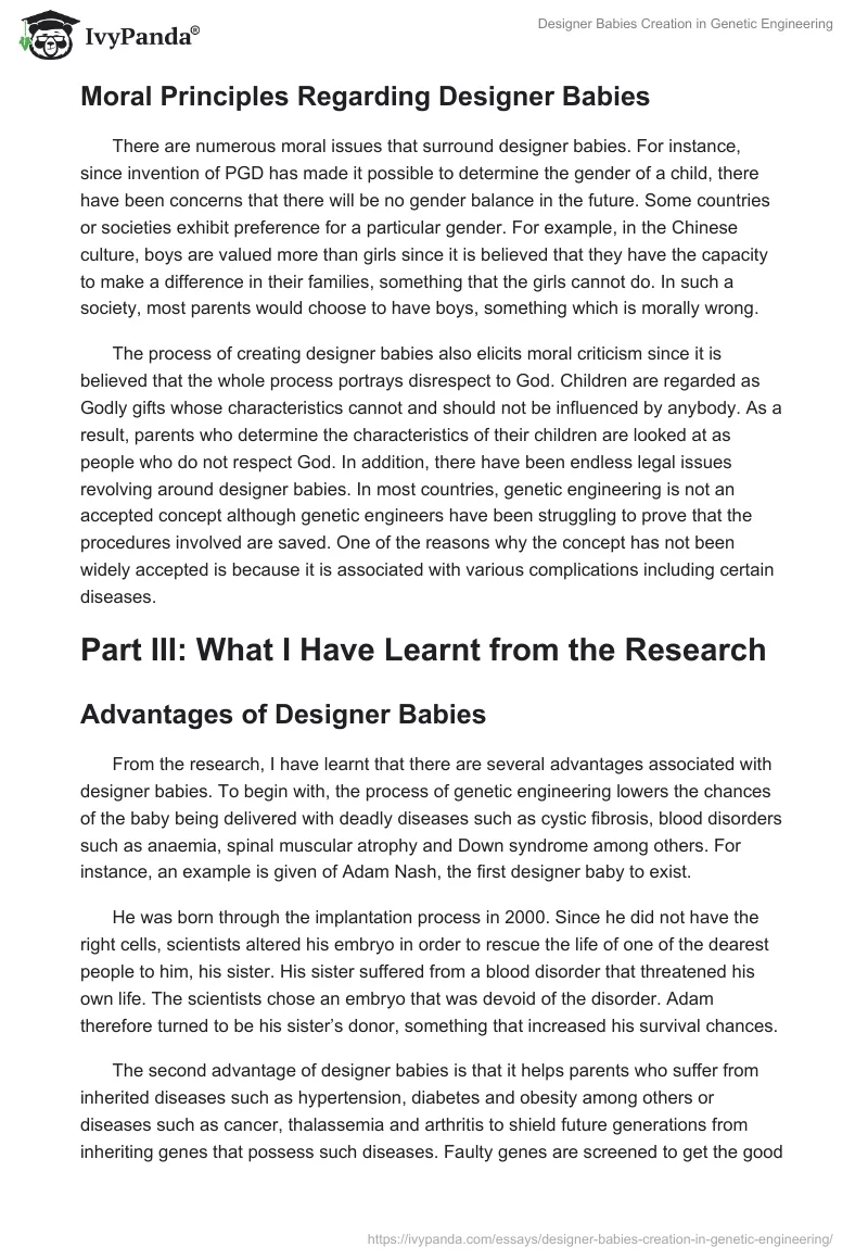 Designer Babies Creation in Genetic Engineering. Page 4