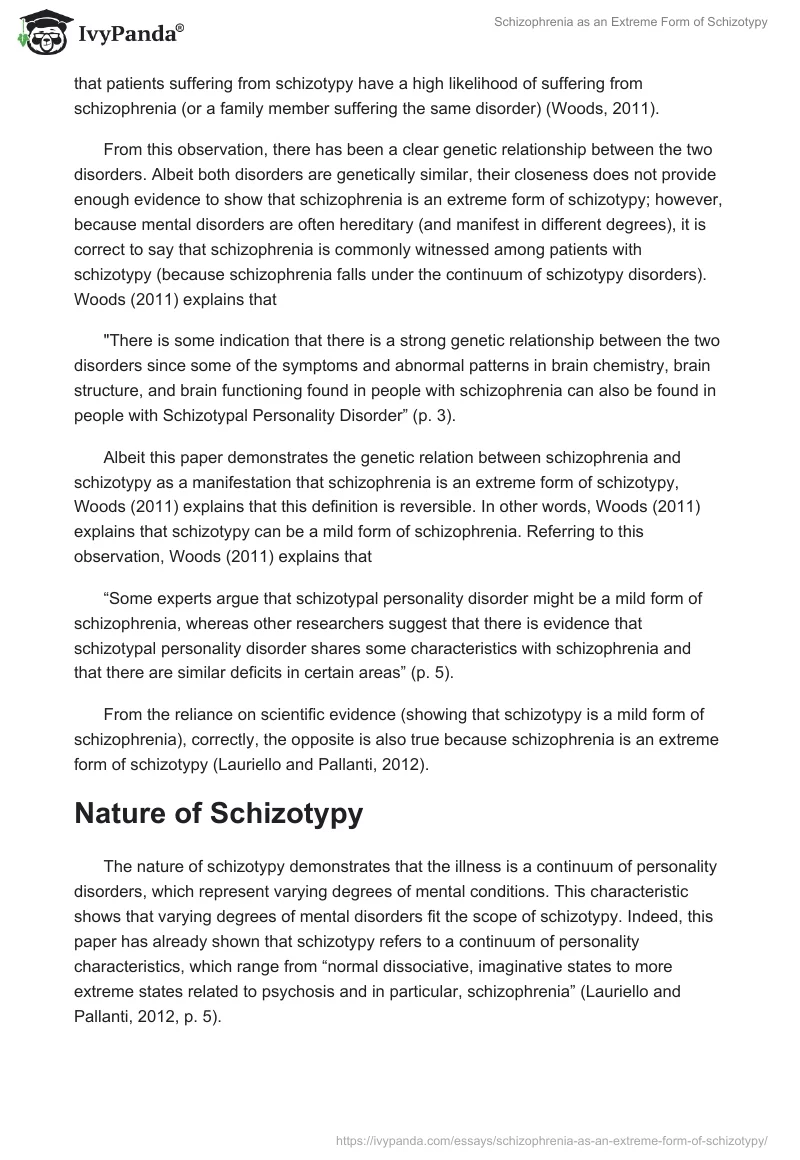 Schizophrenia as an Extreme Form of Schizotypy. Page 3