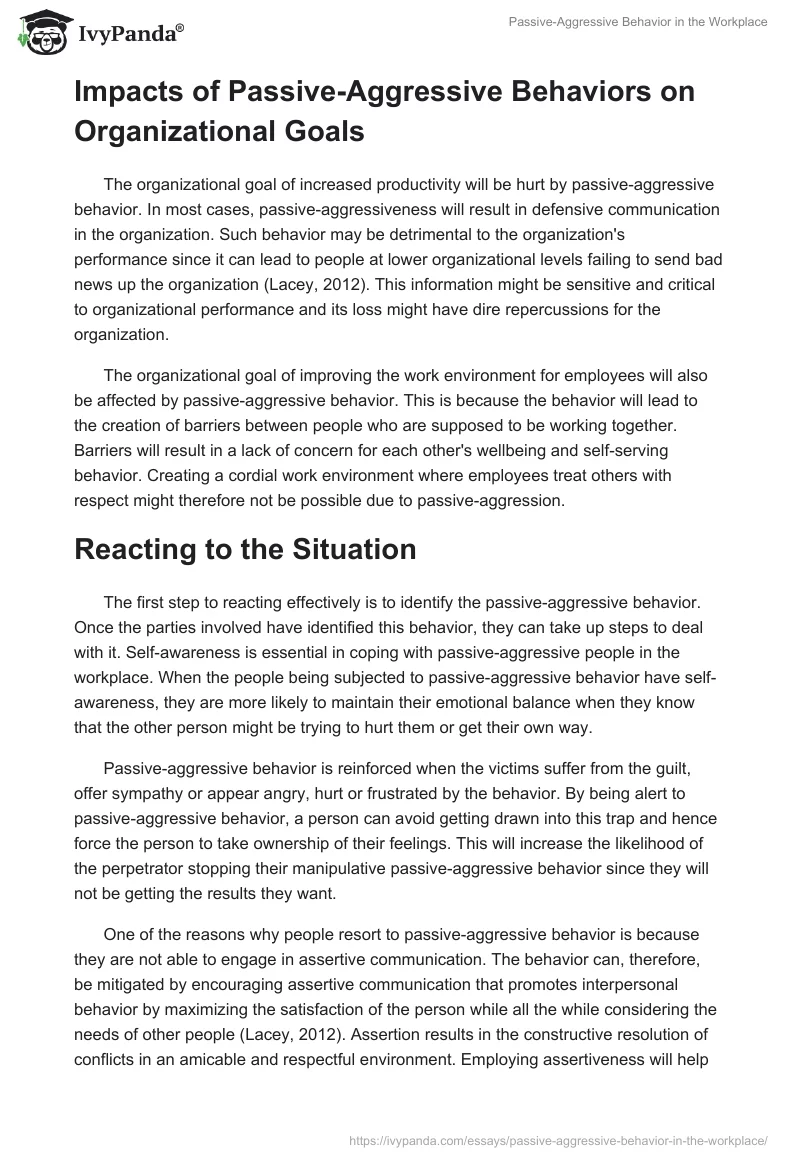 Passive-Aggressive Behavior in the Workplace. Page 3