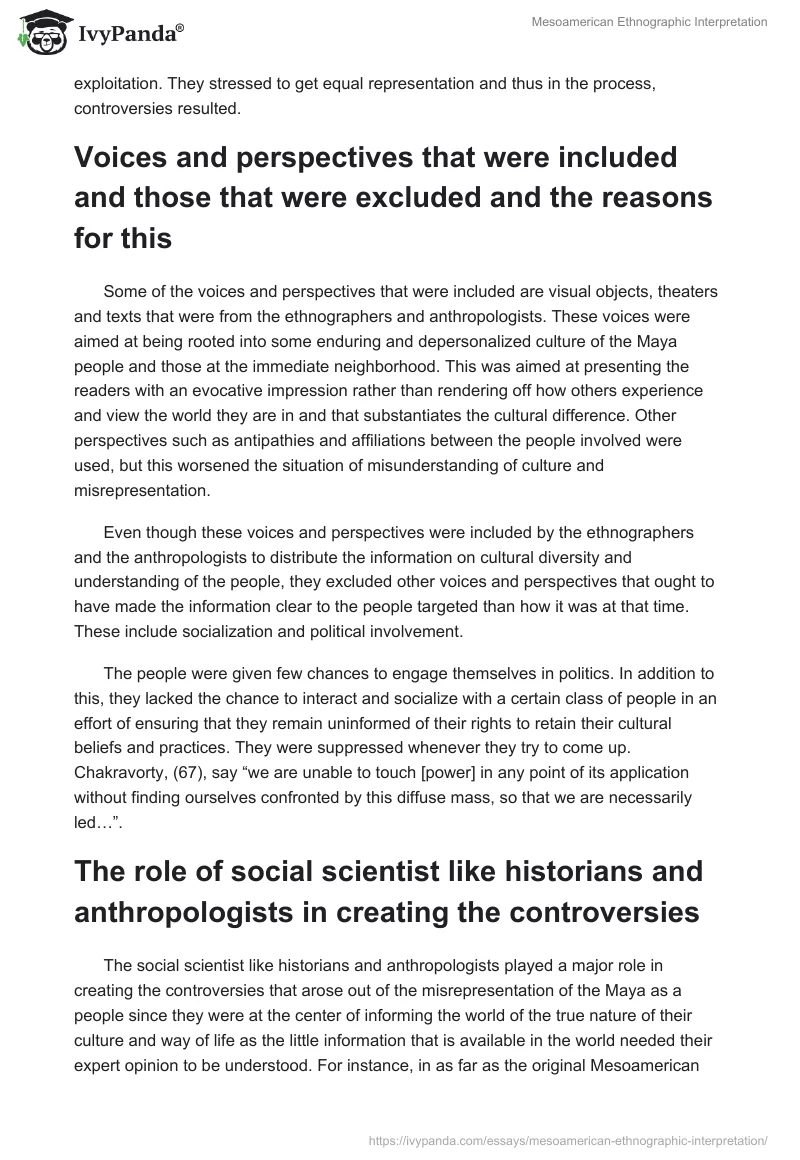 Mesoamerican Ethnographic Interpretation. Page 4