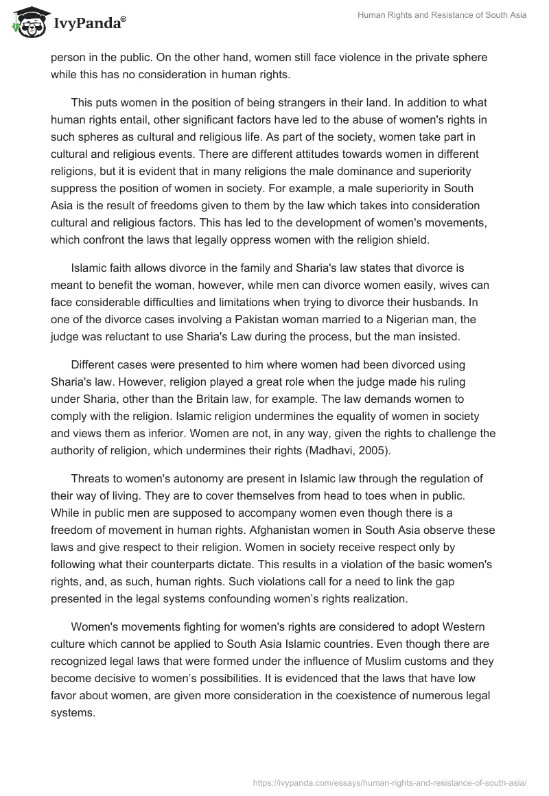 Human Rights and Resistance of South Asia. Page 2