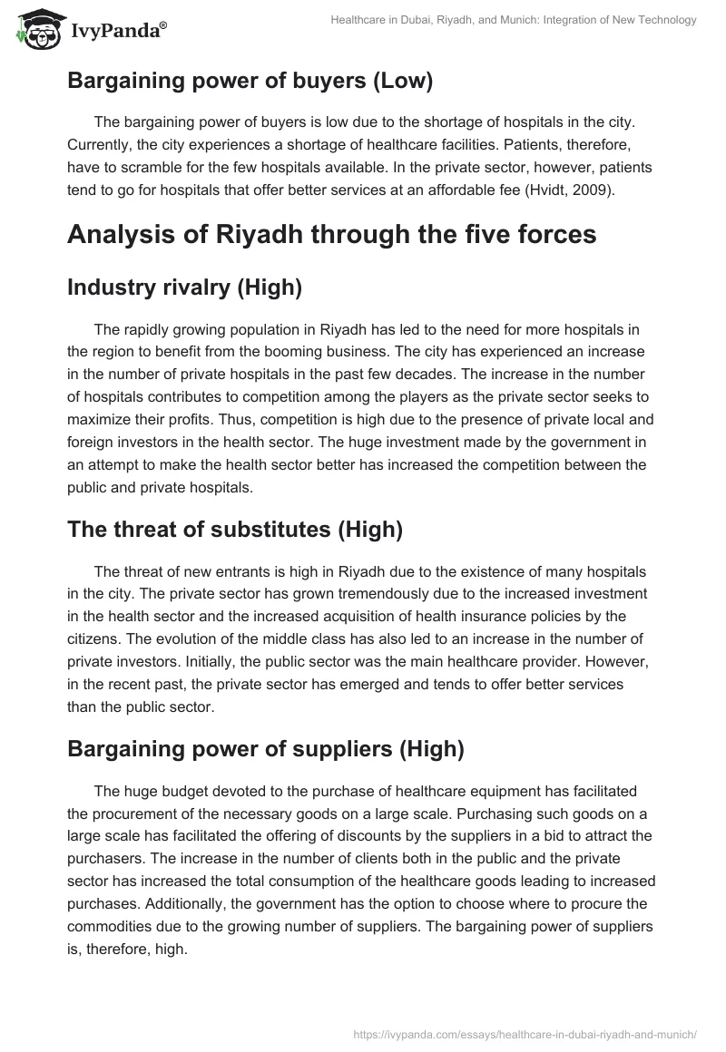 Healthcare in Dubai, Riyadh, and Munich: Integration of New Technology. Page 3