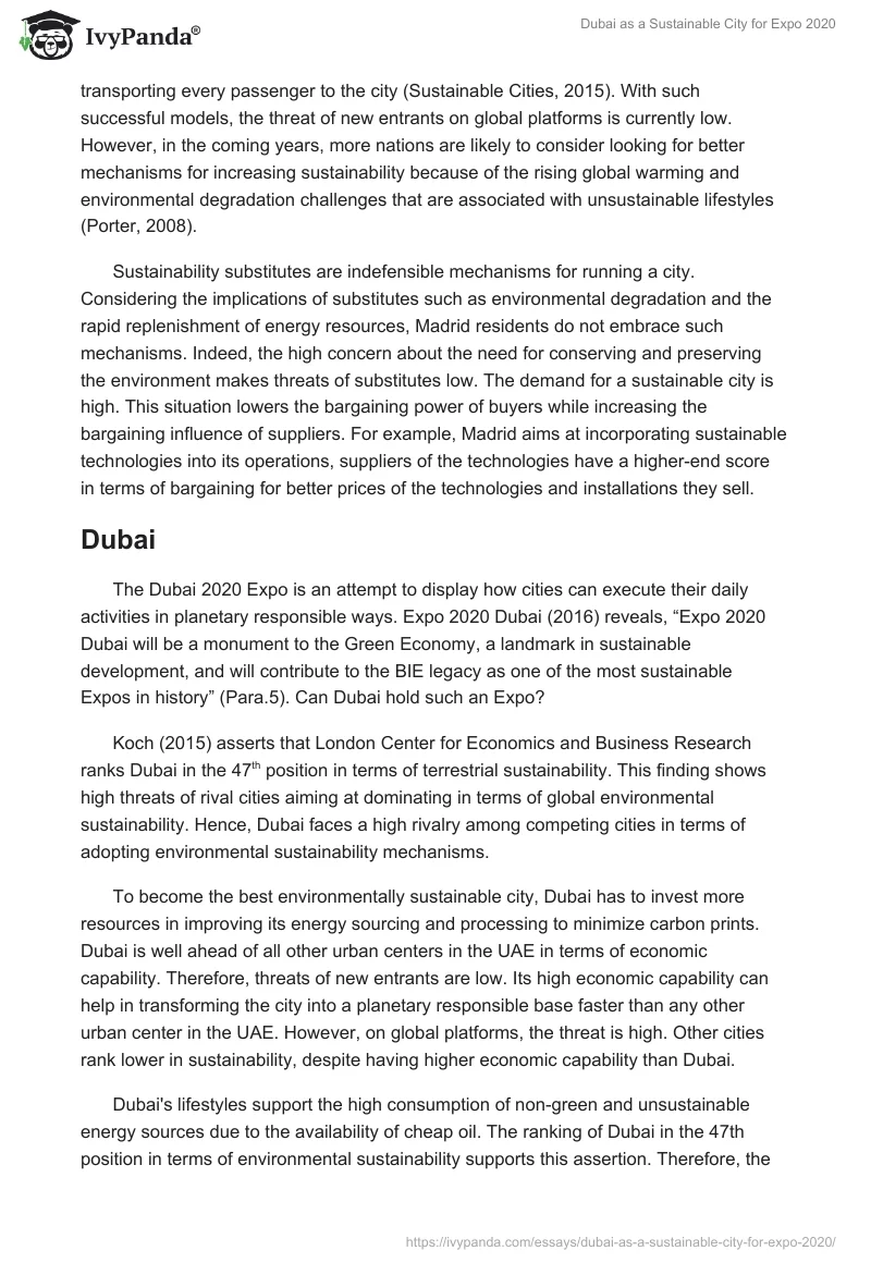 Dubai as a Sustainable City for Expo 2020. Page 2