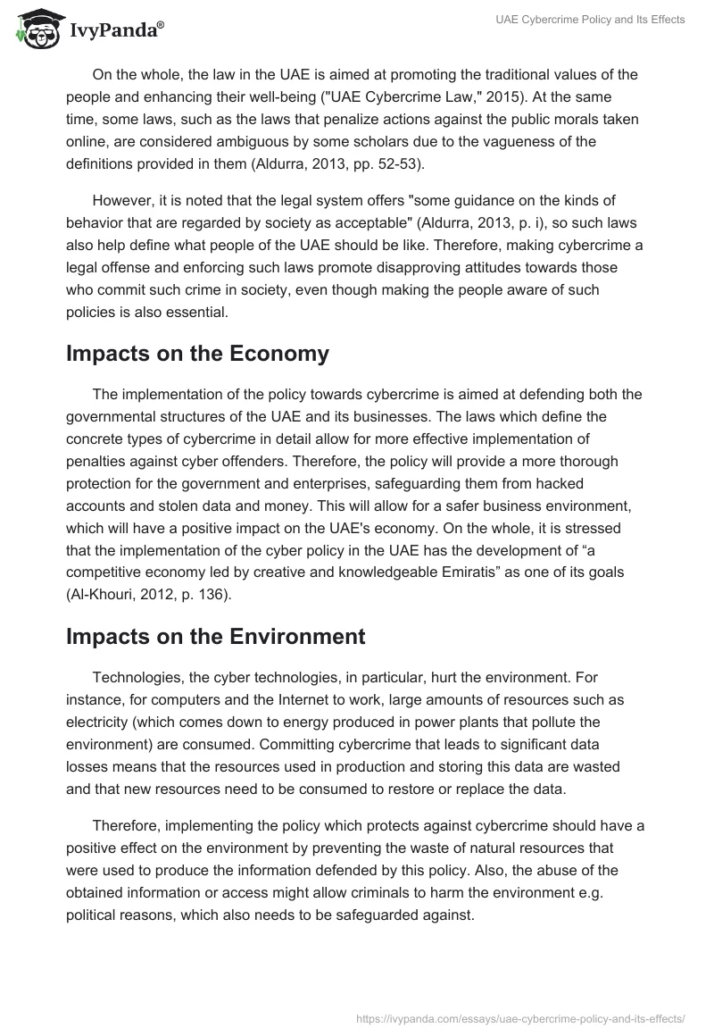 UAE Cybercrime Policy and Its Effects. Page 5