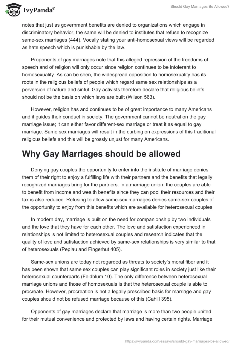 Should Gay Marriages Be Allowed?. Page 4