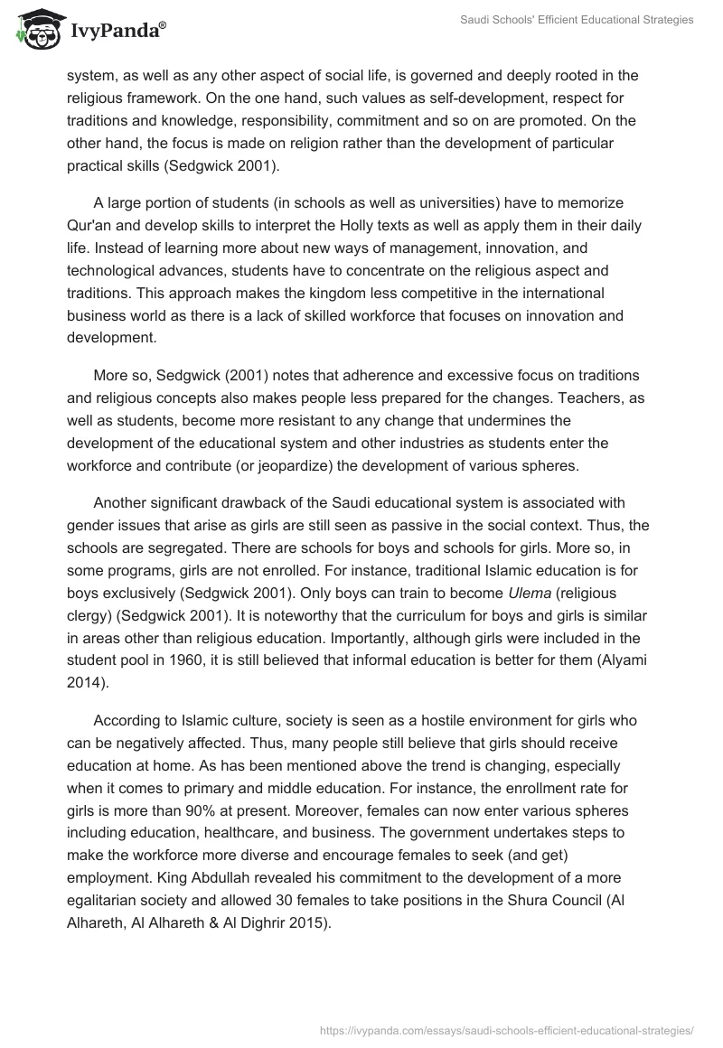 Saudi Schools' Efficient Educational Strategies. Page 3