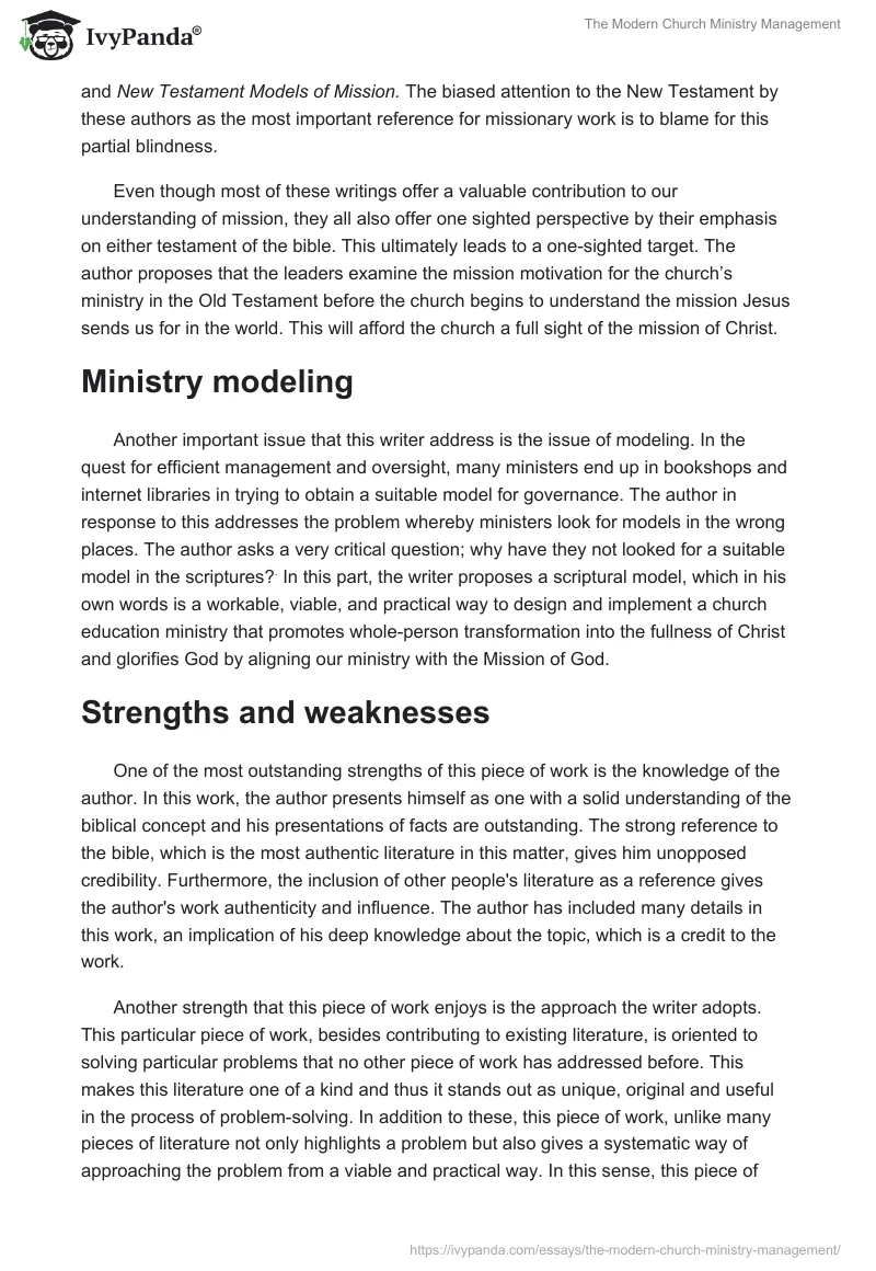 The Modern Church Ministry Management. Page 2