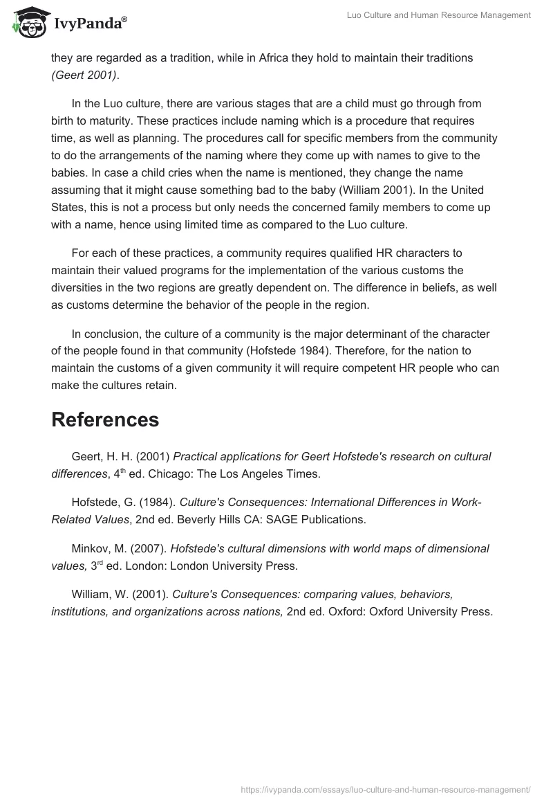 Luo Culture and Human Resource Management. Page 2