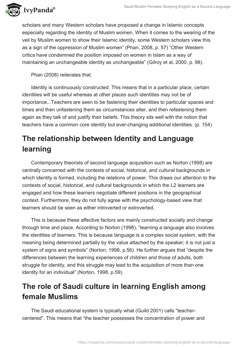 Saudi Muslim Females Studying English as a Second Language. Page 5