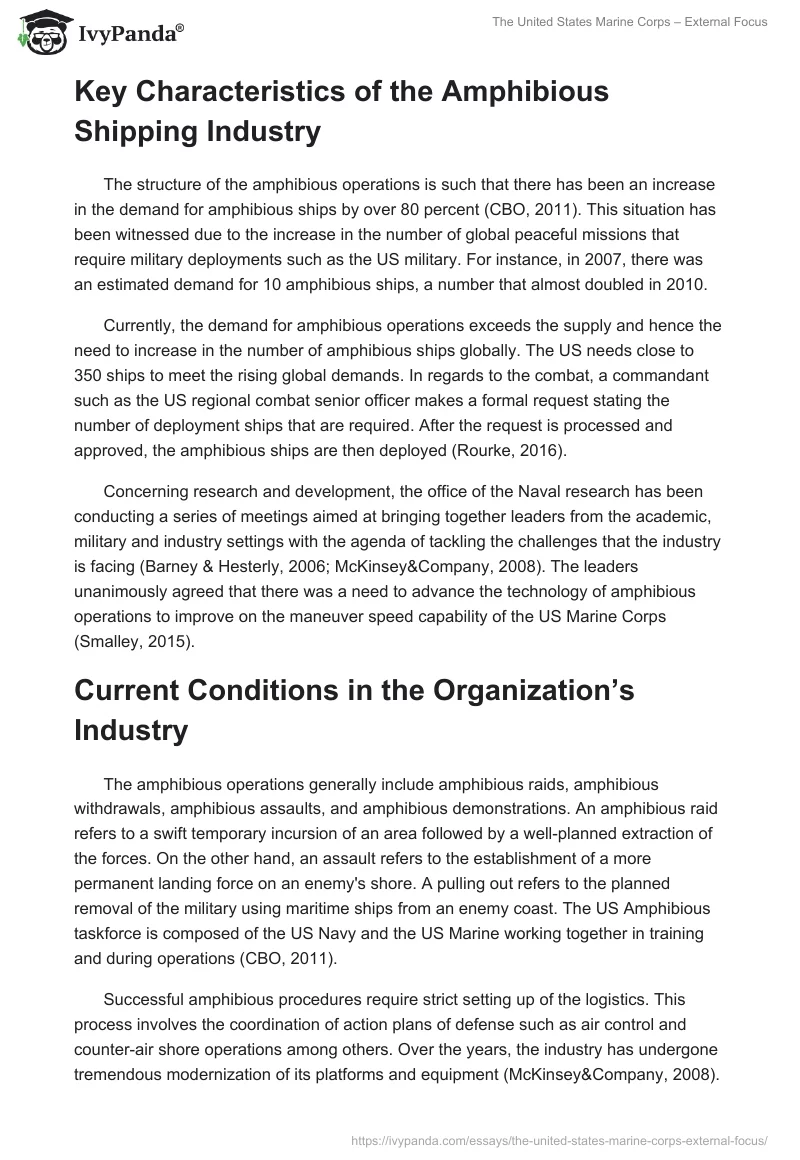 The United States Marine Corps – External Focus. Page 2