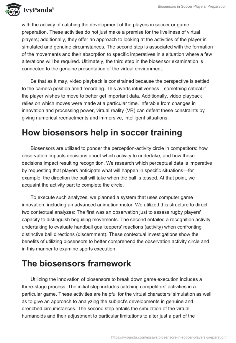 Biosensors in Soccer Players' Preparation. Page 3