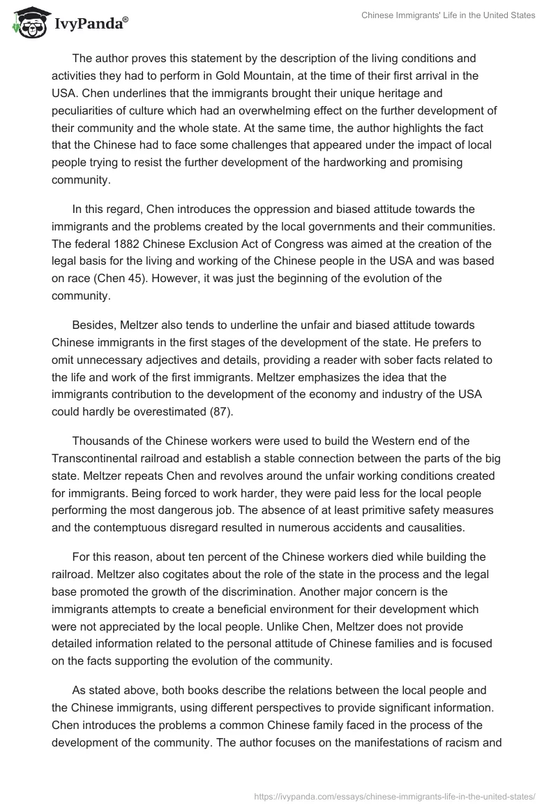 Chinese Immigrants' Life in the United States. Page 3