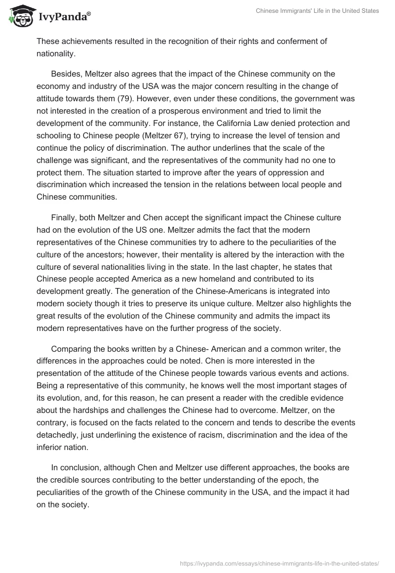 Chinese Immigrants' Life in the United States. Page 5