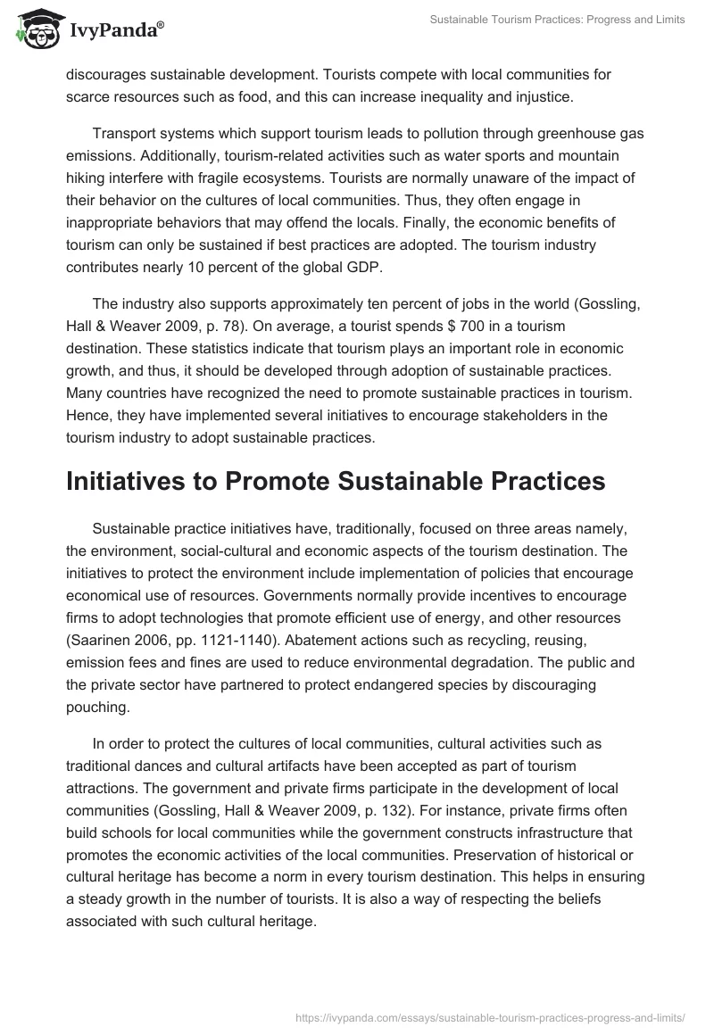 Sustainable Tourism Practices: Progress and Limits. Page 2