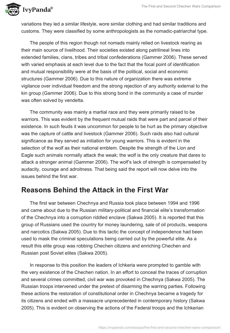 The First and Second Chechen Wars Comparison. Page 2