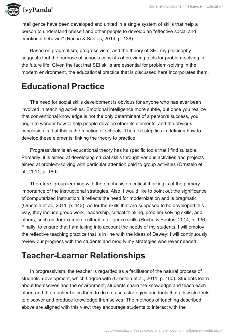 Social and Emotional Intelligence in Education. Page 4