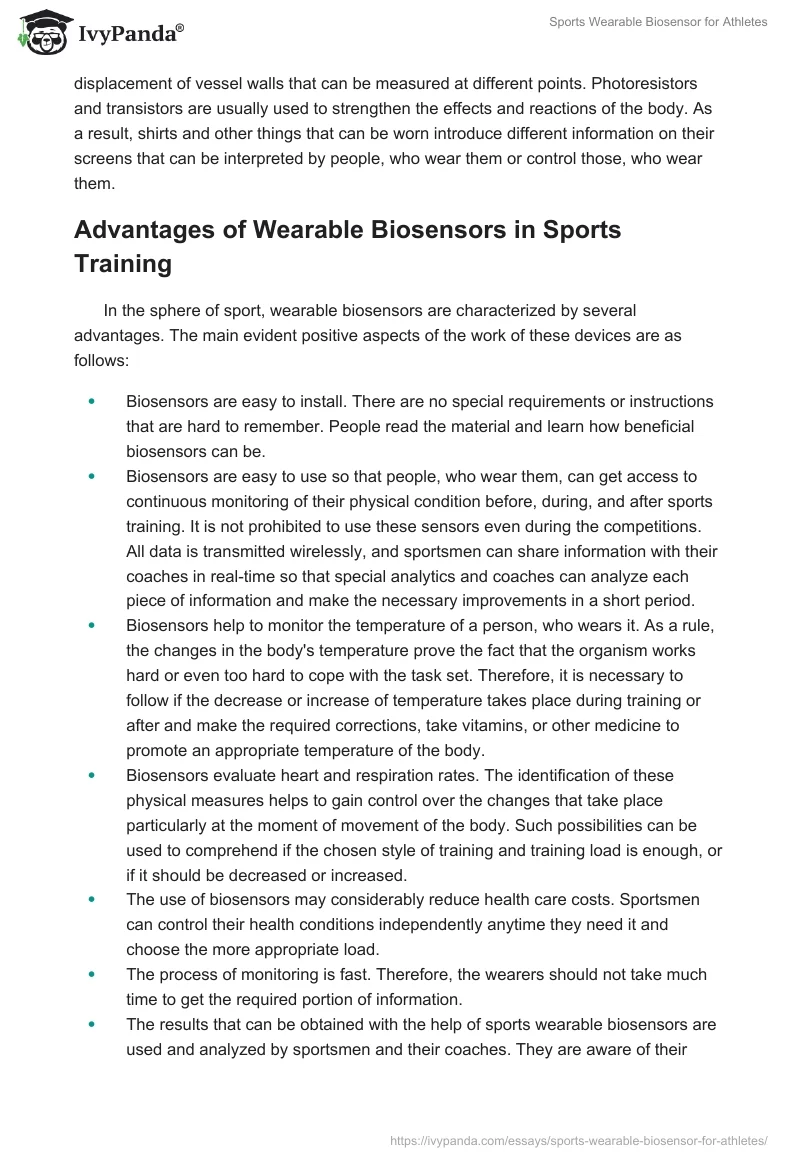 Sports Wearable Biosensor for Athletes. Page 5
