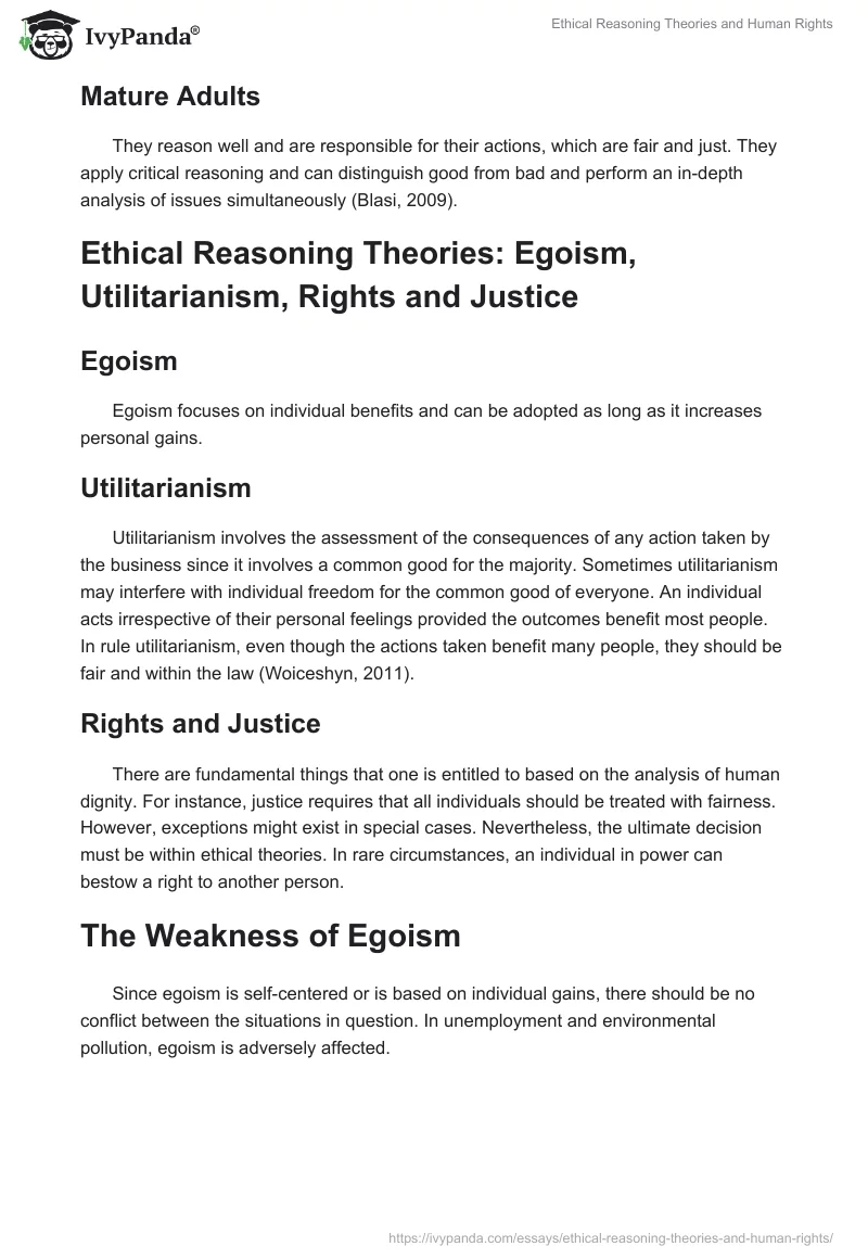 Ethical Reasoning Theories and Human Rights. Page 2