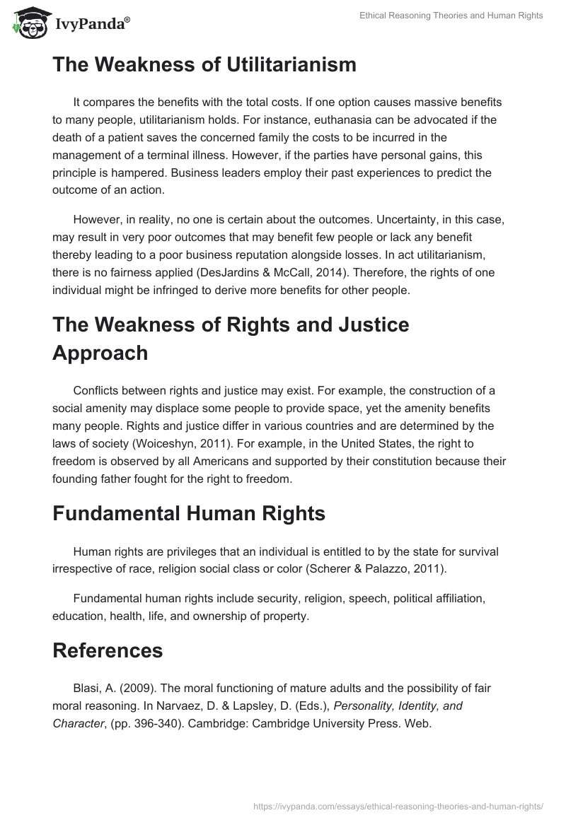 Ethical Reasoning Theories and Human Rights. Page 3