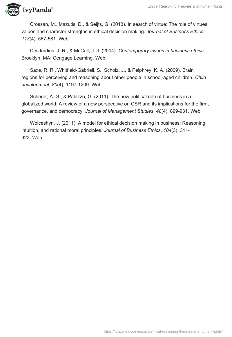 Ethical Reasoning Theories and Human Rights. Page 4