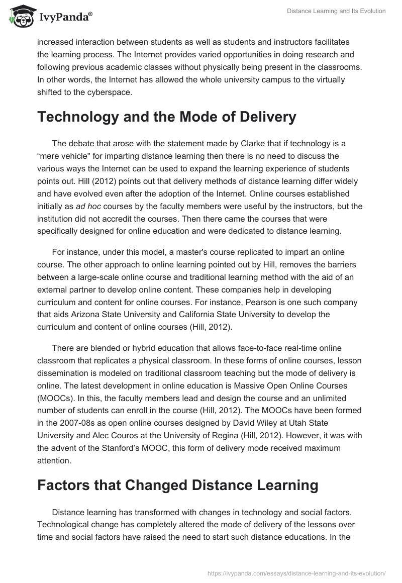 Distance Learning and Its Evolution. Page 3