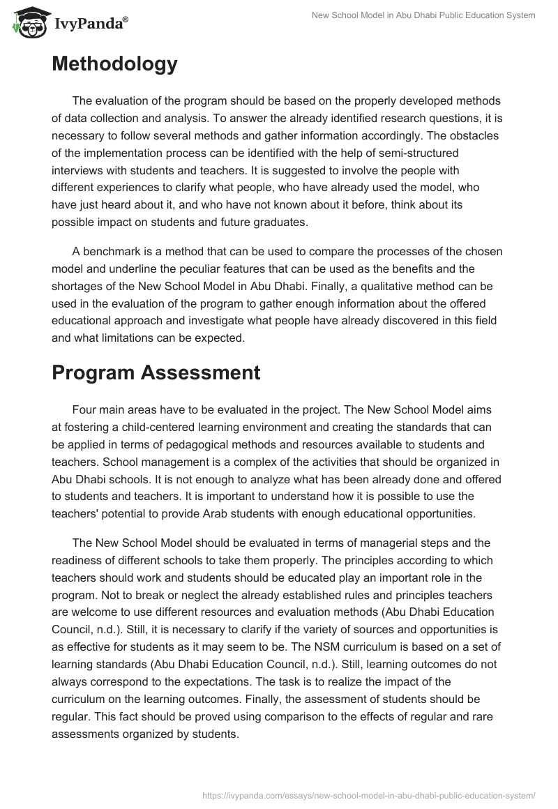 New School Model in Abu Dhabi Public Education System. Page 3