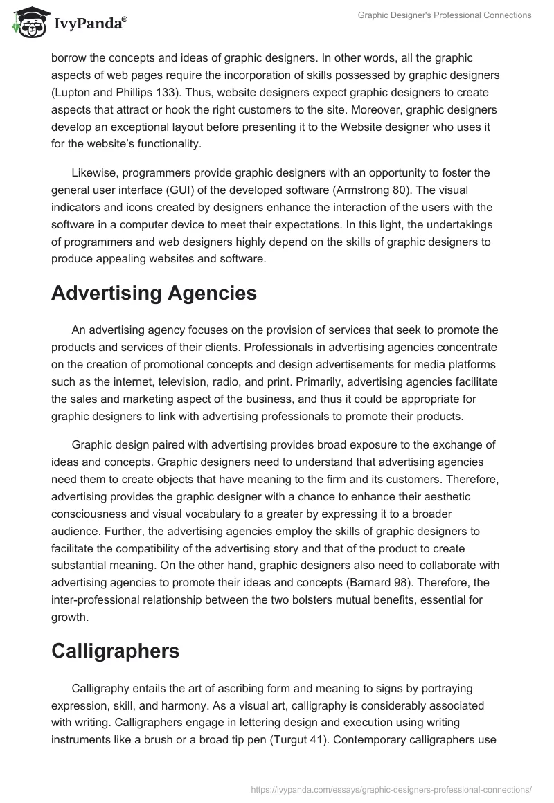 Graphic Designer's Professional Connections. Page 5