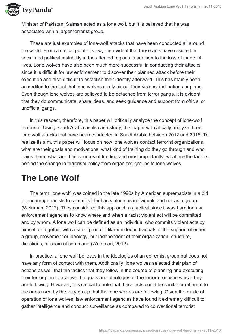 Saudi Arabian Lone Wolf Terrorism in 2011-2016. Page 2
