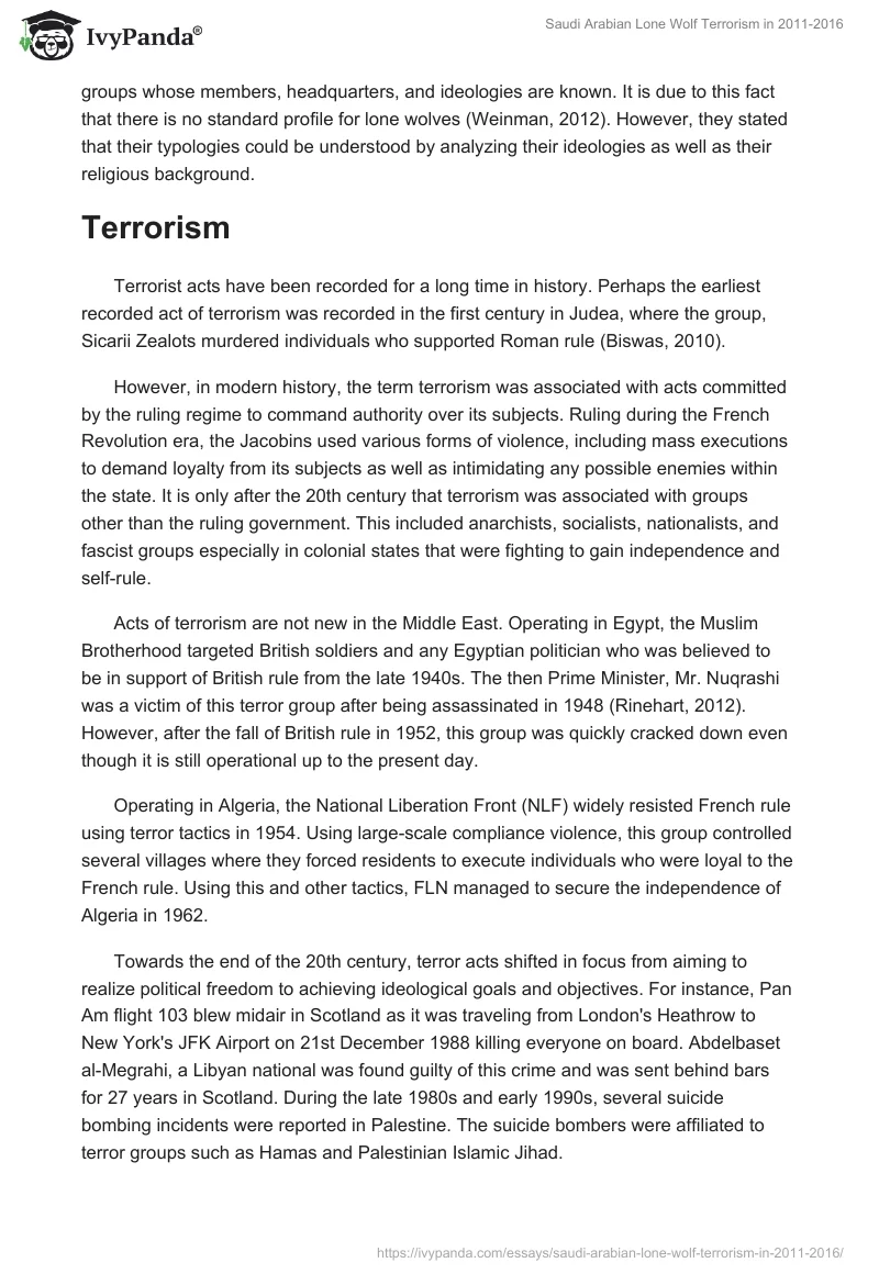 Saudi Arabian Lone Wolf Terrorism in 2011-2016. Page 3
