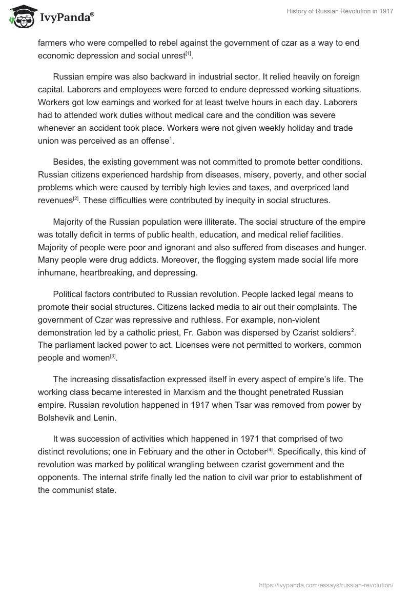 History of Russian Revolution in 1917. Page 2