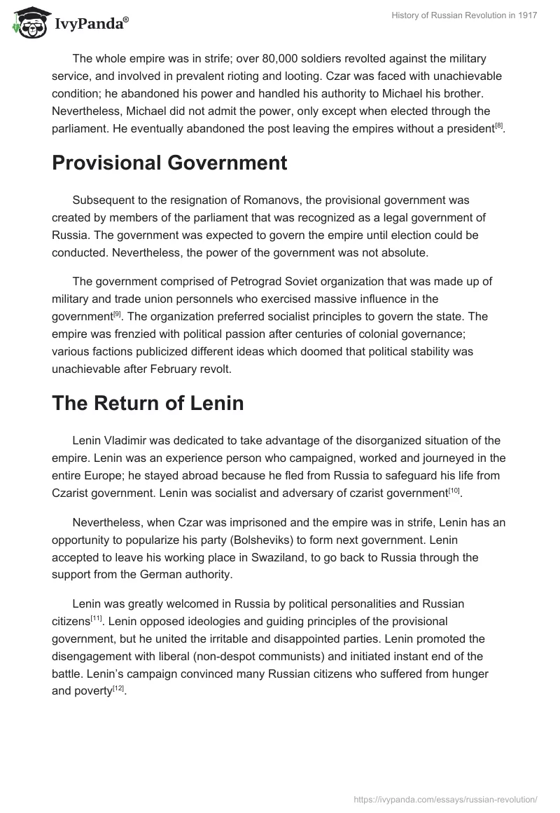 History of Russian Revolution in 1917. Page 4