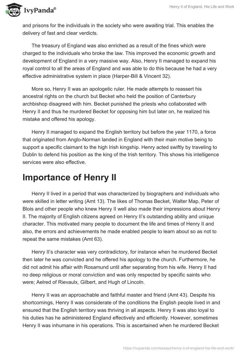 Henry II of England, His Life and Work. Page 2