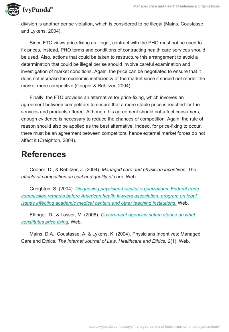 Managed Care and Health Maintenance Organizations. Page 3