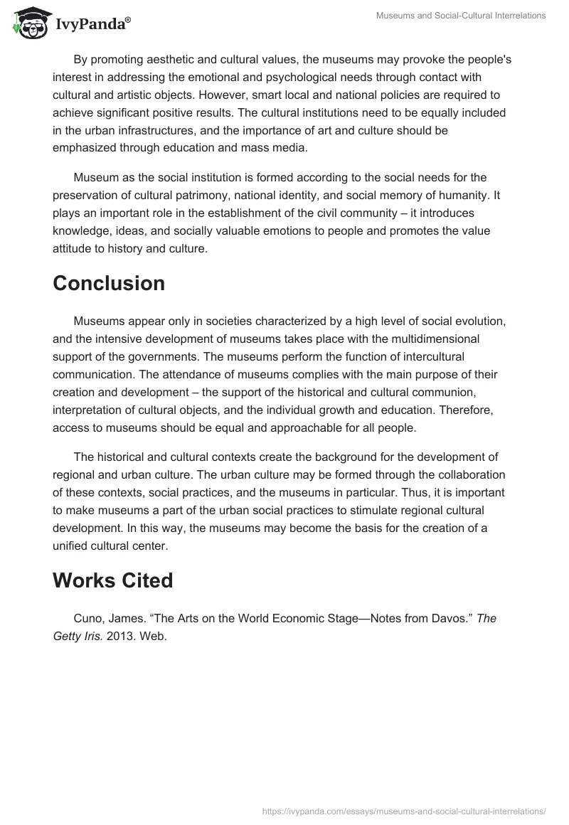 Museums and Social-Cultural Interrelations. Page 2