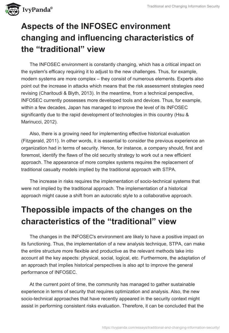 Traditional and Changing Information Security. Page 2